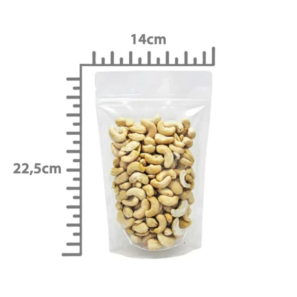 Saco Stand Up Pouch 14x22,5+3cm Transparente Fecho Zip