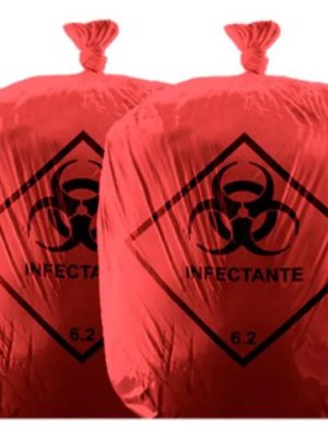 Sacos de Lixo INFECTANTE HOSPITALAR 200 Litros | 100 unidades - VERMELHO