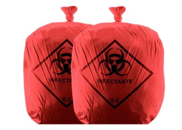 Sacos de Lixo INFECTANTE HOSPITALAR 200 Litros | 100 unidades - VERMELHO