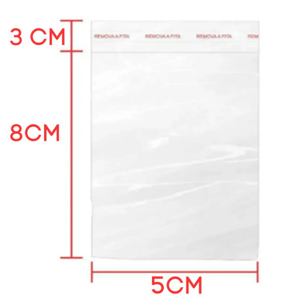 Saco Adesivado 5x8+3 BOPP - Transparente