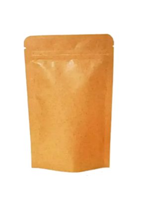 Saco Stand Up Pouch Papel Kraft Forro Metalizado 18X26+3 Fecho Zip 50Unid.