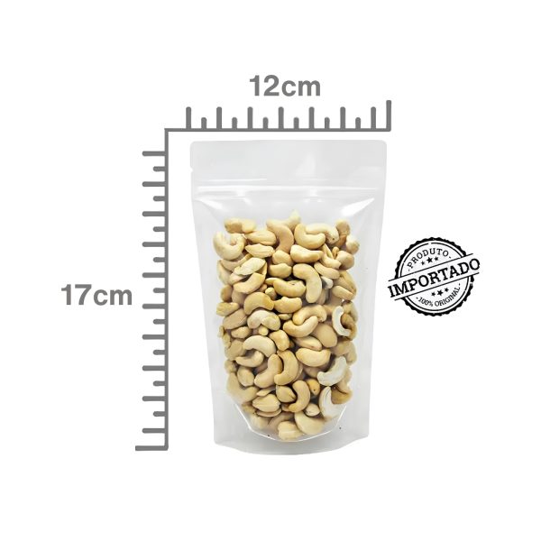 Saco Stand Up Pouch Transparente Fecho Zip 12x17+4 Importado