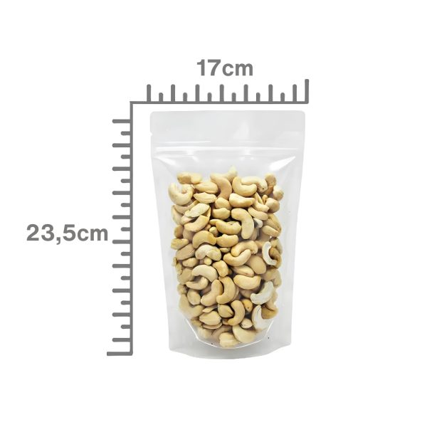 Saco Stand Up Pouch | 17 x 23,5+4 | Transparente - Fecho ZipLock | C/ 100