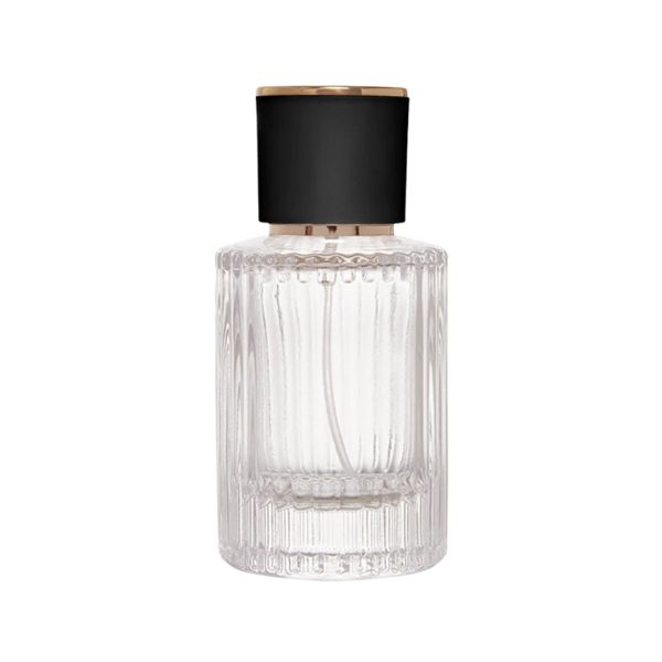 Frasco de Vidro com Spray 50ML Luxo Canelado